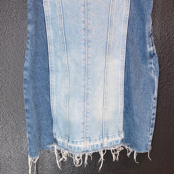 Zara Light Blue Denim Mini Dress XS Excellent - Picture 5 of 7